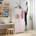 SMÅSTAD / PLATSA Wardrobe, white, pale pink, 60x40x123 cm
