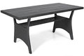 Garden Corner Sofa Set with Table, black