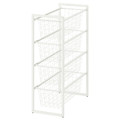 JONAXEL Frame with wire baskets, 25x51x70 cm
