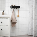LILLASJÖN Wall shelf with 5 hooks