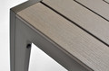 Large Outdoor Dining Table MODENA 180, aluminium, brown