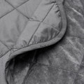 MJUKPLISTER Bedspread, dark grey, 260x250 cm