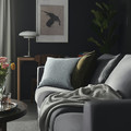 SANDTRAV Cushion cover, light blue/white, 45x45 cm