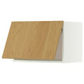 METOD Wall cabinet horizontal, white/Sinarp oak veneer, 60x40 cm