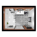 GoodHome Bathroom Wall Cabinet Imandra 40 x 90 x 15 cm, matt black
