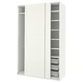 PAX / BERGSBO Wardrobe, white/white, 150x66x236 cm