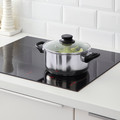 ANNONS Pot with lid, glass, stainless steel, 2.8 l