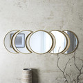 Set of 5 Mirrors Moon, gold