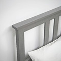 HEMNES Bed frame with mattress, grey stain/Valevåg medium firm, 160x200 cm