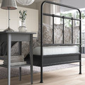 STJÄRNÖ Bed frame, anthracite/Luröy, 90x200 cm