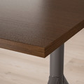IDÅSEN Desk, brown, dark grey, 120x70 cm
