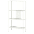 BAGGEBO Shelving unit, metal, white, 60x25x116 cm