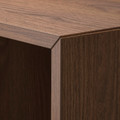 EKET Wall-mounted cabinet combination, walnut effect/white dark grey, 80x35x210 cm