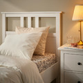 RODGERSIA Fitted sheet, grey/white, 90x200 cm