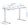 RELATERA Desk combination, white, 117x60 cm