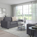 VIMLE 2-seat sofa-bed, with wide armrests/Gunnared medium grey