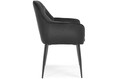 Glamour Chair with Armrests EMMA, velvet, black