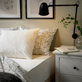 VÅRVIAL Fitted sheet, white, 120x200 cm