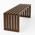 Architectural Modern Garden Bench 120cm, brown