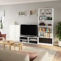 BILLY / BESTÅ TV storage combination, white, 280x40x202 cm