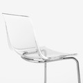 DOCKSTA / TOBIAS Table and 4 chairs, white white/transparent chrome-plated, 103 cm