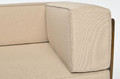 Garden Outdoor Corner Sofa, wood, dark brown, beige