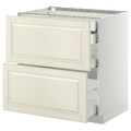 METOD/MAXIMERA Base cb 2 frnts/2 low/1 md/1 hi drw, white, Bodbyn off-white, 80x60 cm
