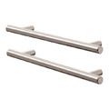 GoodHome T-bar Cabinet Handle Annatto 220 mm, silver, 2 pack