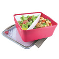Lunch Box Divided with Fork 2.6l, pink
