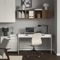 EKET Wall-mounted cabinet combination, walnut effect, 140x35x35 cm