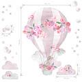 Wall Sticker Set 52x74cm - Hot Air Balloon Pink