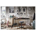 LAGKAPTEN / TILLSLAG Desk, black-brown/white, 140x60 cm