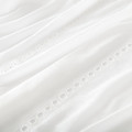 TUVÄNGSFLY Sheer curtains, 1 pair, white embroidery, 145x300 cm
