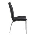 Chair Asama, black, chrome legs