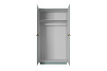 Wardrobe Nicole 100 cm, sage, gold handles