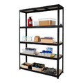 GoodHome Shelving Unit Ryle 179 x 120 x 40 cm 5 Shelves, black