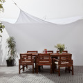 DYNING Canopy, wedge-shaped, white, 360 cm