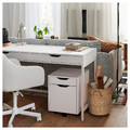 ALEX Drawer unit on castors, white/black, 36x50 cm
