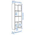 LÅDMAKARE Storage combination w sliding doors, with shelf/oak effect, 81x35x212 cm