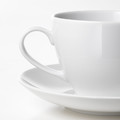 VÄRDERA Teacup with saucer, white, 36 cl