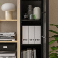 IVAR 2 sections/shelves/cabinet, pine/black mesh, 92x30x179 cm