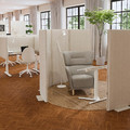 MITTZON Acoustic screen, floor standing, Gunnared beige, 70x157 cm