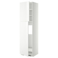METOD High cabinet for fridge w 2 doors, white/Ringhult white, 60x60x220 cm