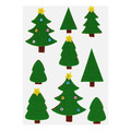 CRAFT WITH FUN Self-Adhesive Felt Christmas Tree Decorations, 9 pcs