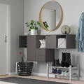 EKET Wall-mounted cabinet combination, dark gray, 175x35x70 cm