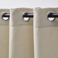 GINSTMOTT Curtains, 1 pair, beige/with eyelets, 145x300 cm