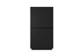 Wardrobe Nicole with Drawer Unit 100 cm, matt black, black handles