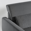 SLATORP 3-seat sofa with chaise longue, Hakebo dark grey