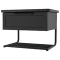 GRÅFJÄLLET Wall-mounted bedside table, anthracite, 42x29x31 cm