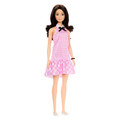 Barbie Fashionistas Doll #224 With Black Hair, Pink Gingham Dress, 65th Anniversary HRH21 3+
